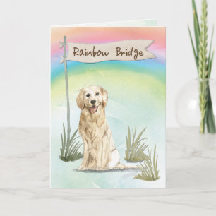 Carte Golden Retriever Pet Sympathie sur Rainbow Bridge