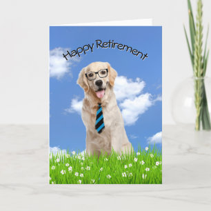 Carte Golden Retriever Pour La Retraite