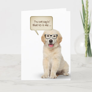 Carte Golden Retriever Puppy 43ème anniversaire