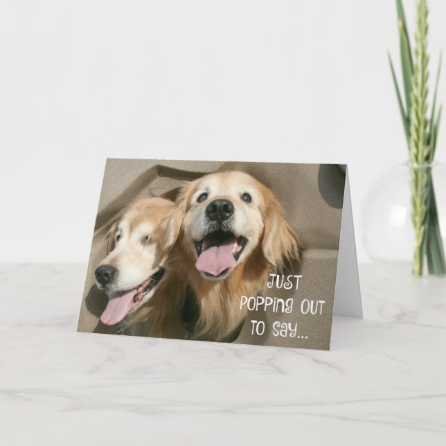Carte Golden Retriever se précipiter pour dire que vous  (Devant)