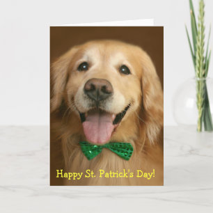 Carte Golden Retriever St. Patrick's Day