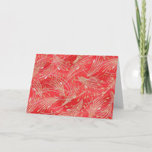Carte Golden Straw Chinese Red Friend