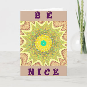 Carte Golden Yellow African ethnie tribale motif Art
