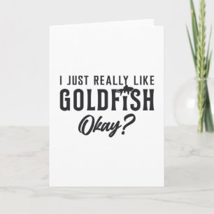 Carte Goldfish J'Aime Vraiment Goldfish Animal Pet