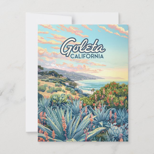 Carte Goleta California Père Noël Barbara Isla Vis (Devant)