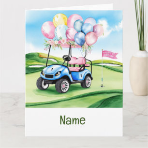 Carte Golf 1er anniversaire golfeur d'un an