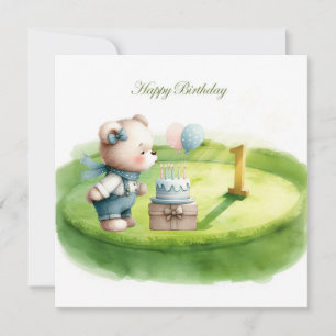 Carte Golf 1er anniversaire golfeur d'un an