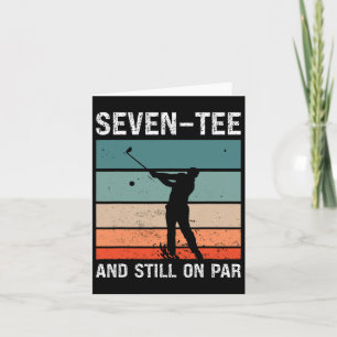 Carte Golf 70e Anniversaire Soirée Sept-tee Et Toujours