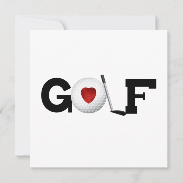 Carte Golf Avec T-shirts et cadeaux de golf Ball (Devant)