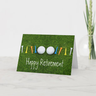 Carte Golf Bonne retraite avec balle de golf et tee - sh
