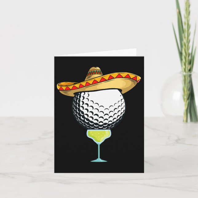 Carte Golf Cinco De Mayo Avec Chapeau Et Margarit (Devant)