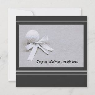 Carte Golf Condoléances dans la perte de golfeur en gris