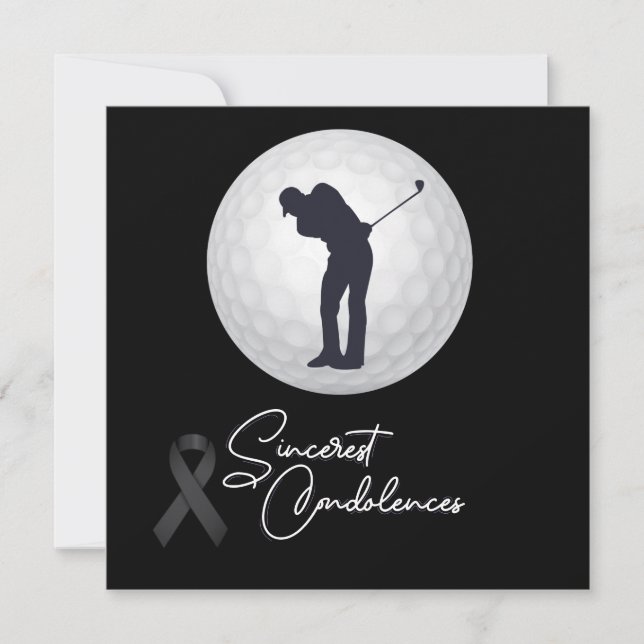 Carte Golf Condolences sympathie pour une golfeuse (Devant)