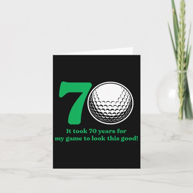 Carte Golf de 70 ans Golf de 70e anniversaire (Devant)