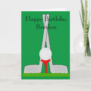 Carte Golf Design Personnalisé Frère Anniversaire