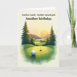 Carte Golf Drôle Anniversaire Encore Un Putt Manqué Humo