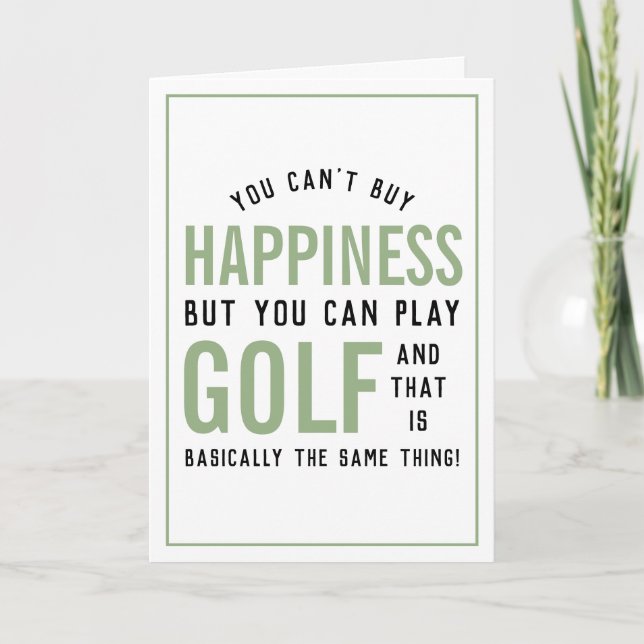 Carte Golf est le bonheur Amoureux Golf (Devant)