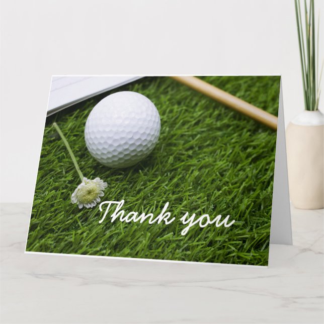 Carte Golf Fairway Gratitude : Un Merci À Thème Golf (Devant)