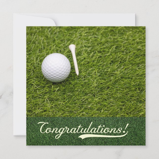 Carte Golf Félicitations vous l'avez fait pour golfeur (Devant)