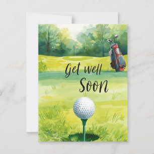 Carte Golf Get Well Soon - Watercolor Golf Course