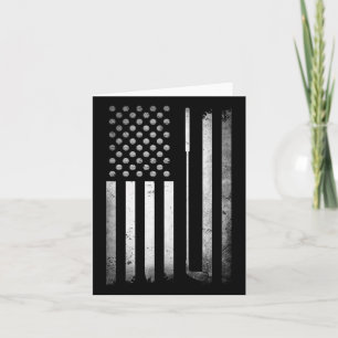 Carte Golf Golfer American Flag Golf Flat Funny Golf