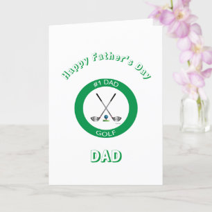 Carte GOLF - Happy Fête des pères Golf Card