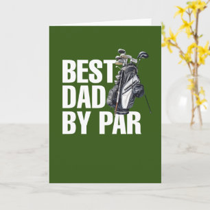 Carte Golf  Joyeuse fête des pères meilleur papa par par