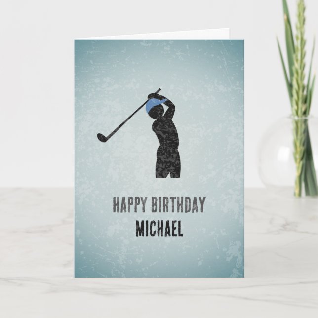 Carte Golf Loving Guy - Thème de golf pour l'anniversair (Devant)
