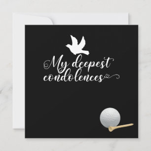 Carte Golf My Deepest Condolences avec balle de golf Noi