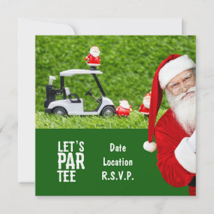 Carte Golf Par tee party Le Père Noël Squad