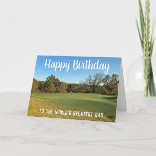 Carte Golf Parcours Joyeux Anniversaire Photo Papa Perso