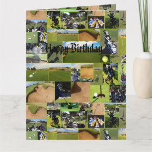 Carte Golf Photo Collage, Funny Big Birthday