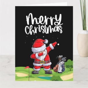 Carte Golf Santa Claus sur terrain de golf