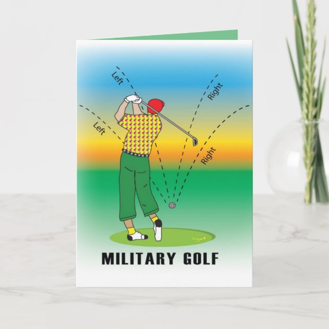 Carte GOLF - Style militaire (Devant)