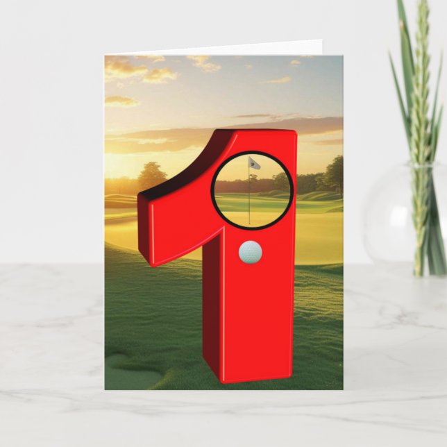 Carte Golf. Trou en un. (Devant)