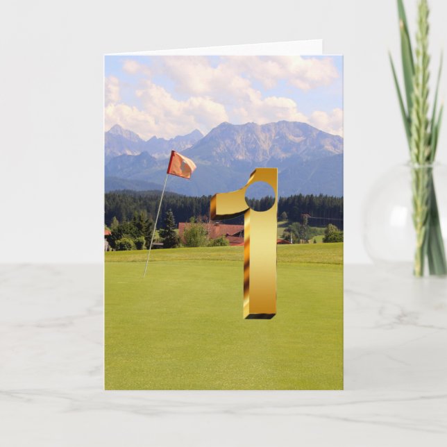 Carte Golf. Trou en un. (Devant)