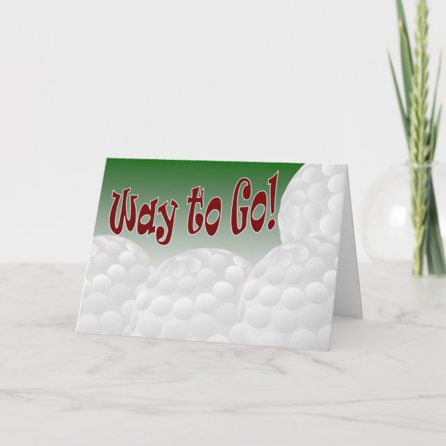 Carte Golf - Way to Go! Félicitations ! Super ! (Devant)
