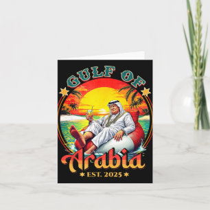 Carte Golfe D'Arabie vintage Est 2025 Rétro Golfe D'Arab