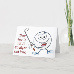 Carte GOLFER **40e ANNIVERSAIRE** L'A ATTEINT DROIT/LONG