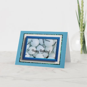 Carte Golfer, 5" x 7" Carte d'anniversaire pliée
