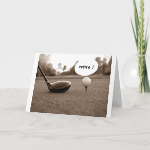 CARTE GOLFER ***FÉLICITATIONS DE RETRAITE***