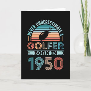 Carte Golfer né 1950 Golfing 70e anniversaire Cadeau pap