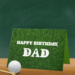 Carte Golfer Papa Anniversaire ou Fête des pères Texte p