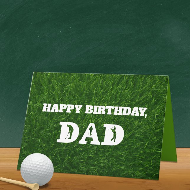 Carte Golfer Papa Anniversaire ou Fête des pères Texte p (With Custom text this Golfer Dad card is perfect for a Birthday, Father's Day or even Christmas,)