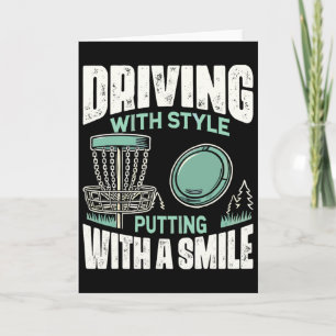 Carte Golfeur de disque conduisant avec style Golf de di