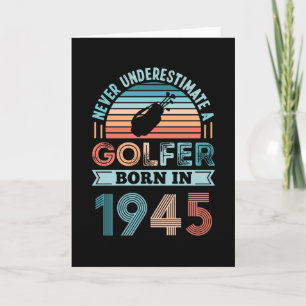Carte Golfeur né 1945 Golfing 80e anniversaire Cadeau pa