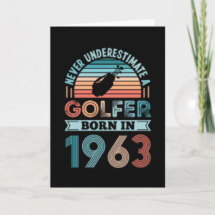 Carte Golfeur né 1963 Golfing 60e anniversaire Cadeau pa