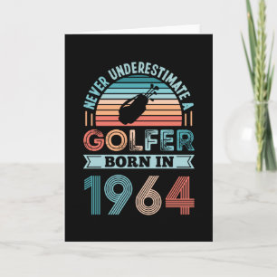 Carte Golfeur né 1964 Golfing 60e anniversaire Cadeau pa