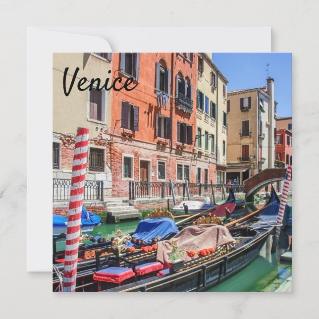 Carte gondole traditionnelle à Venise (Devant)