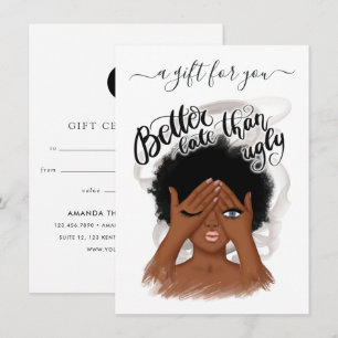 Carte Good Mood Black Woman Certificat cadeau femme